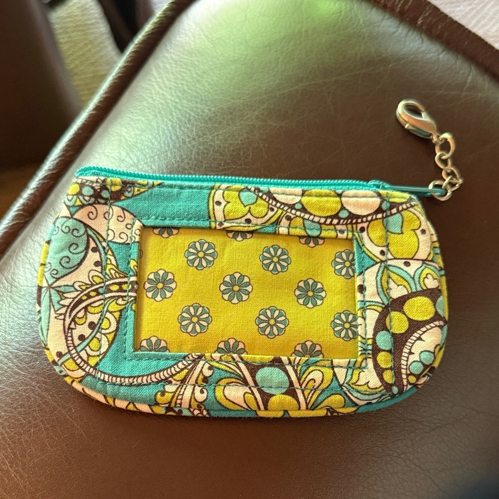 Vera Bradley Patterned Floral Zippered ID case
